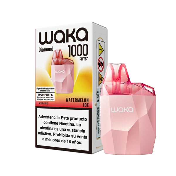 Check out WAKA Peru Disposable WAKA Diamond 1.000 Watermelon Ice PE Flavor Flavour 3% Nicotine Richer & Fresher 1,000 Puffs | Echa un vistazo a WAKA Perú Desechable WAKA Diamond 1.000 Sandía Hielo PE Sabor Sabor 3% Nicotina Más Rico y Fresco 1,000 Puffs
