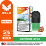 RELX Pod Pro 2 Menthol Xtra vape pod with 3% nicotine and 2ml capacity. Features a 'Hot Sale' badge and product branding
