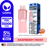 Pod recargable WAKA Creator Pod Crystal con capacidad de 15,000 puffs, sabor Raspberry Frost. Muestra la cápsula de repuesto prellenada de 13ml con 5% de nicotina. Es un sistema de pods donde la batería y la cápsula se venden por separado.
